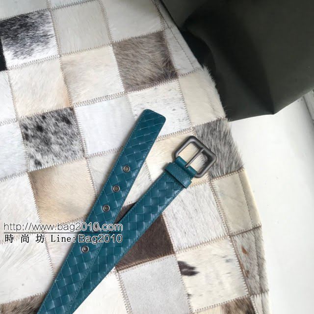 BV高端男士皮帶 寶緹嘉編織搭配槍色磨砂帶頭腰帶 寶緹嘉經典牛皮腰帶  jjp1534